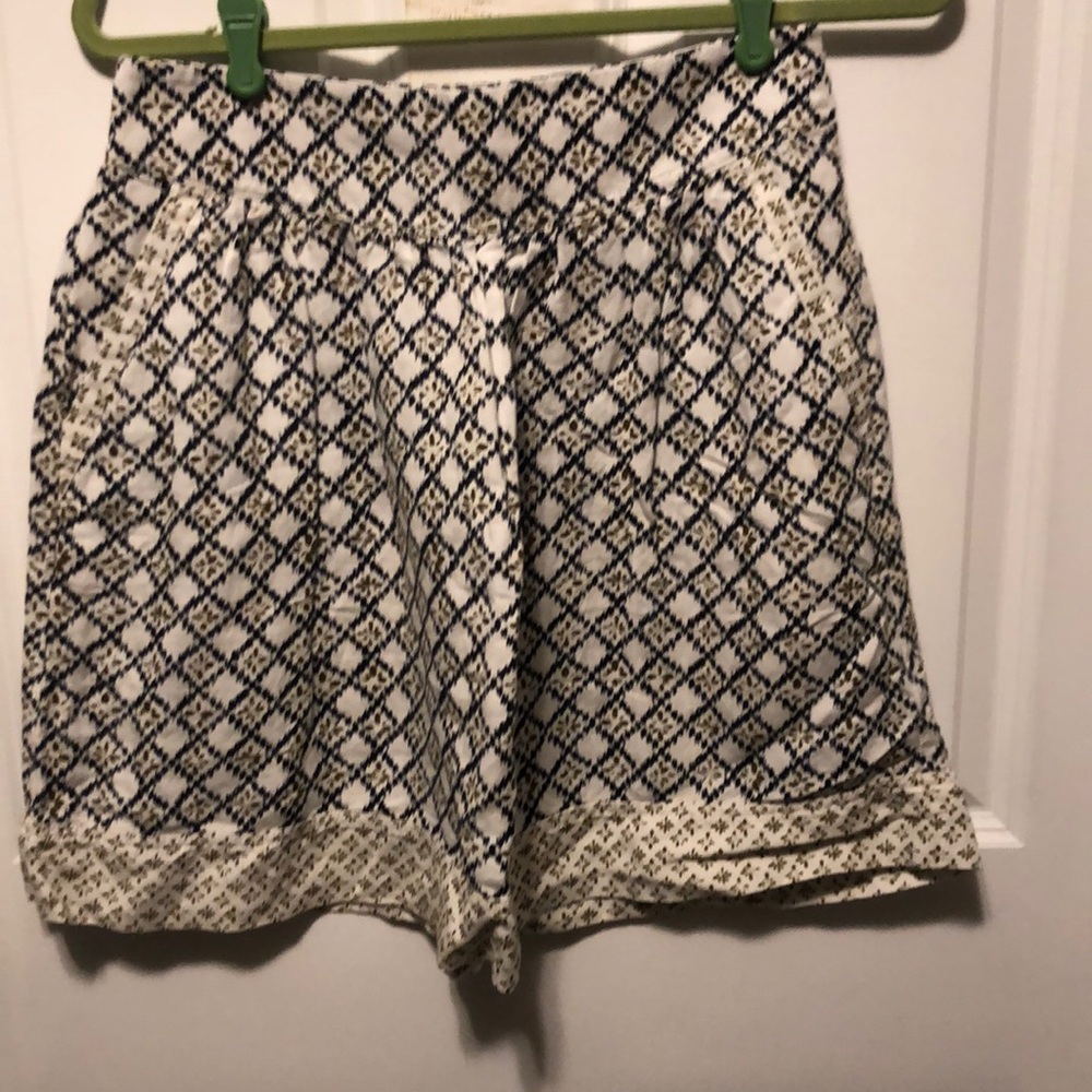 Blue white and gold cotton skirt